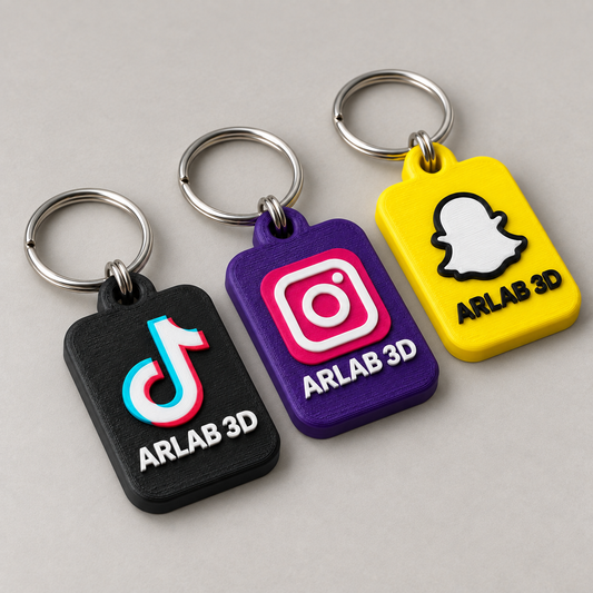Portachiavi social personalizzato con nome
