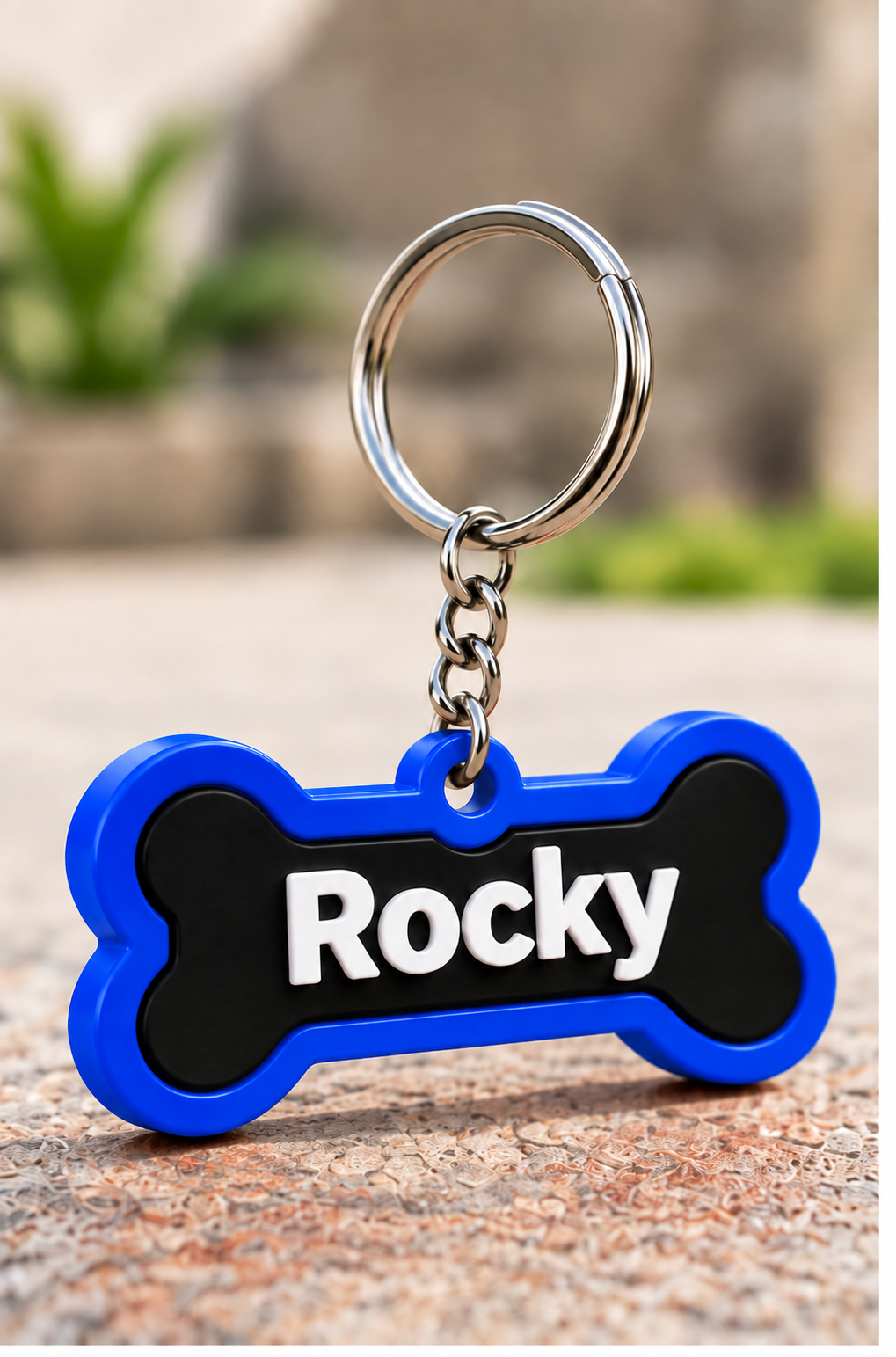 Medaglietta personalizzata per cane a forma di osso