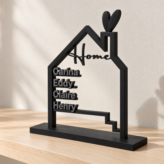 Casetta Home personalizzata con i nomi della famiglia