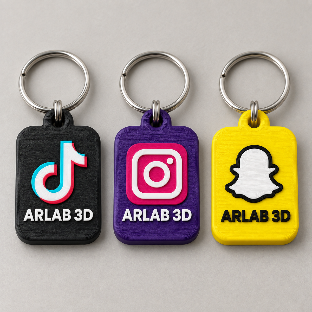 Portachiavi social personalizzato con nome