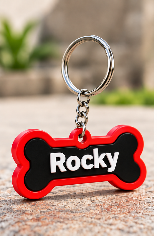 Medaglietta personalizzata per cane a forma di osso