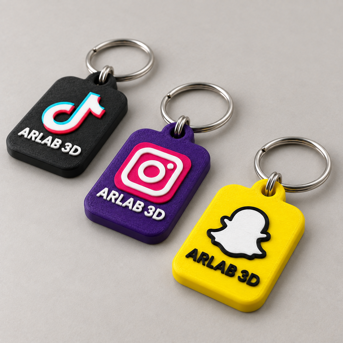 Portachiavi social personalizzato con nome