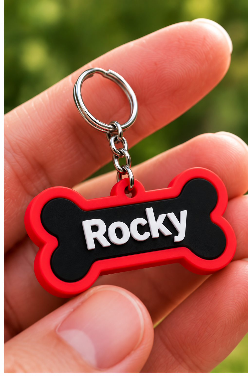 Medaglietta personalizzata per cane a forma di osso