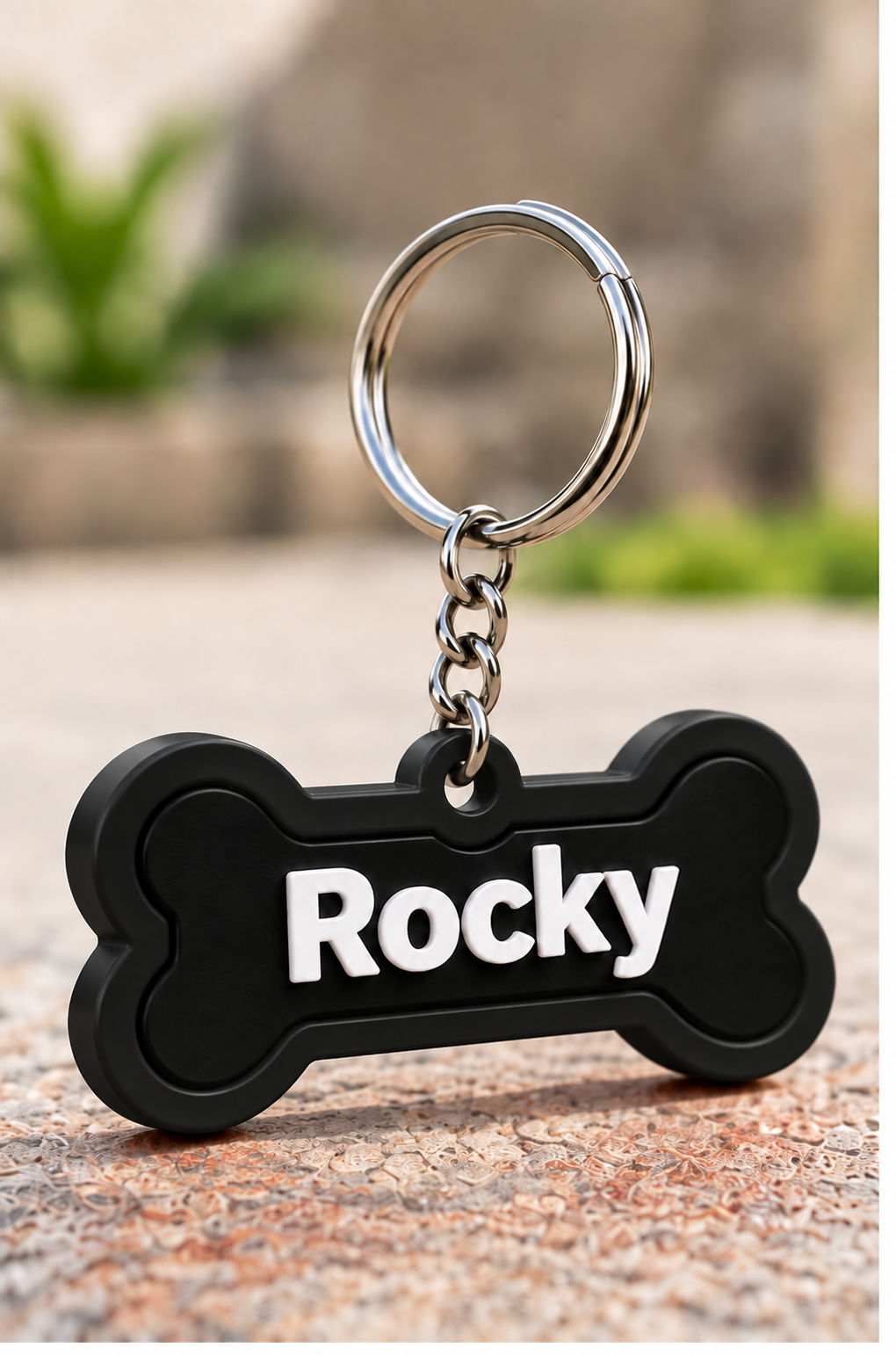 Medaglietta personalizzata per cane a forma di osso