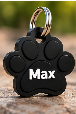 Medaglietta personalizzata per cane a forma di zampa
