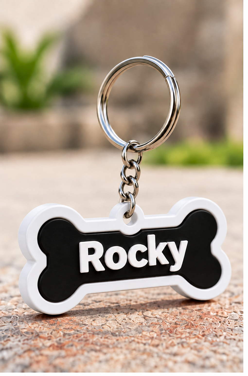 Medaglietta personalizzata per cane a forma di osso