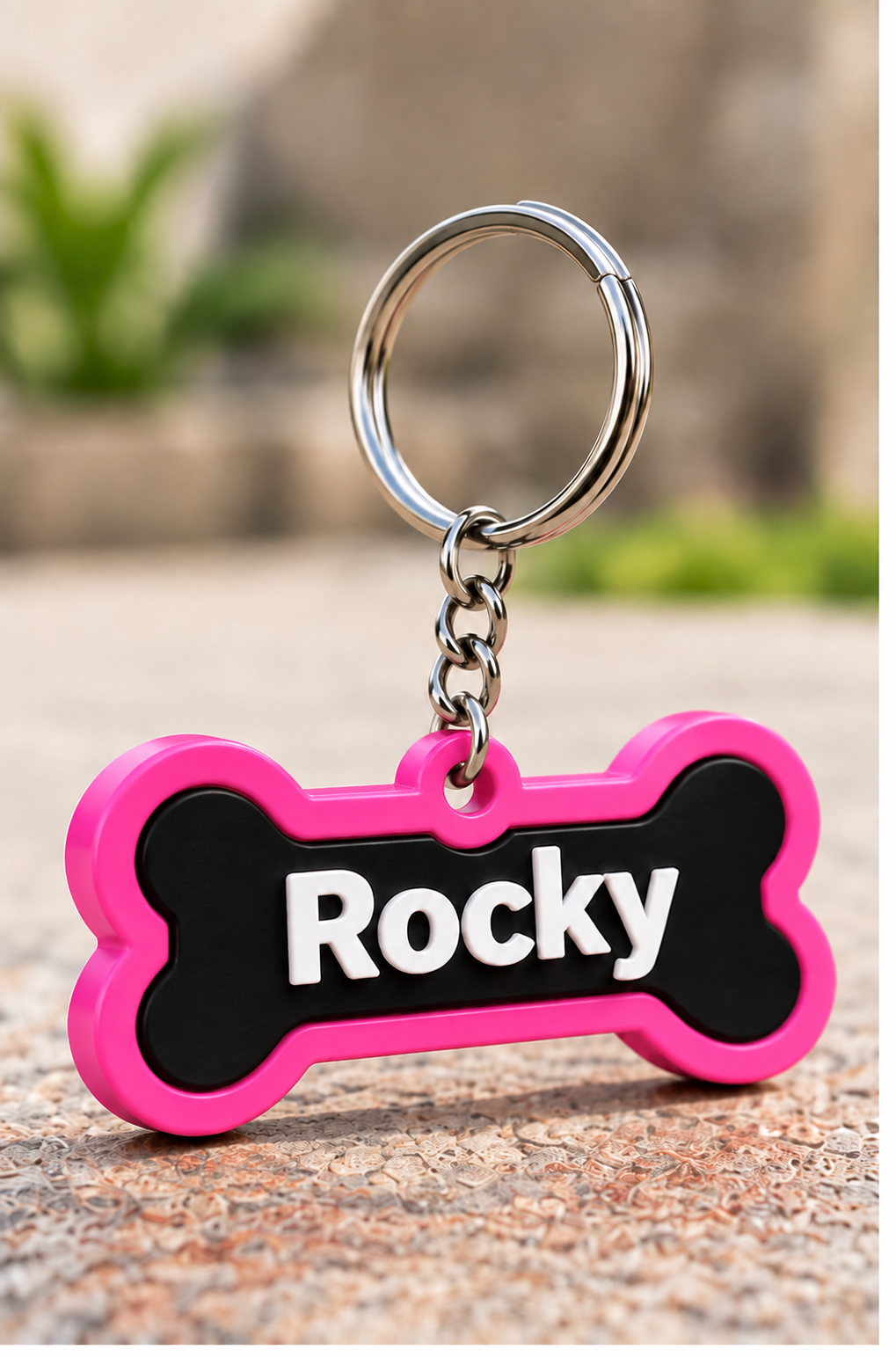 Medaglietta personalizzata per cane a forma di osso
