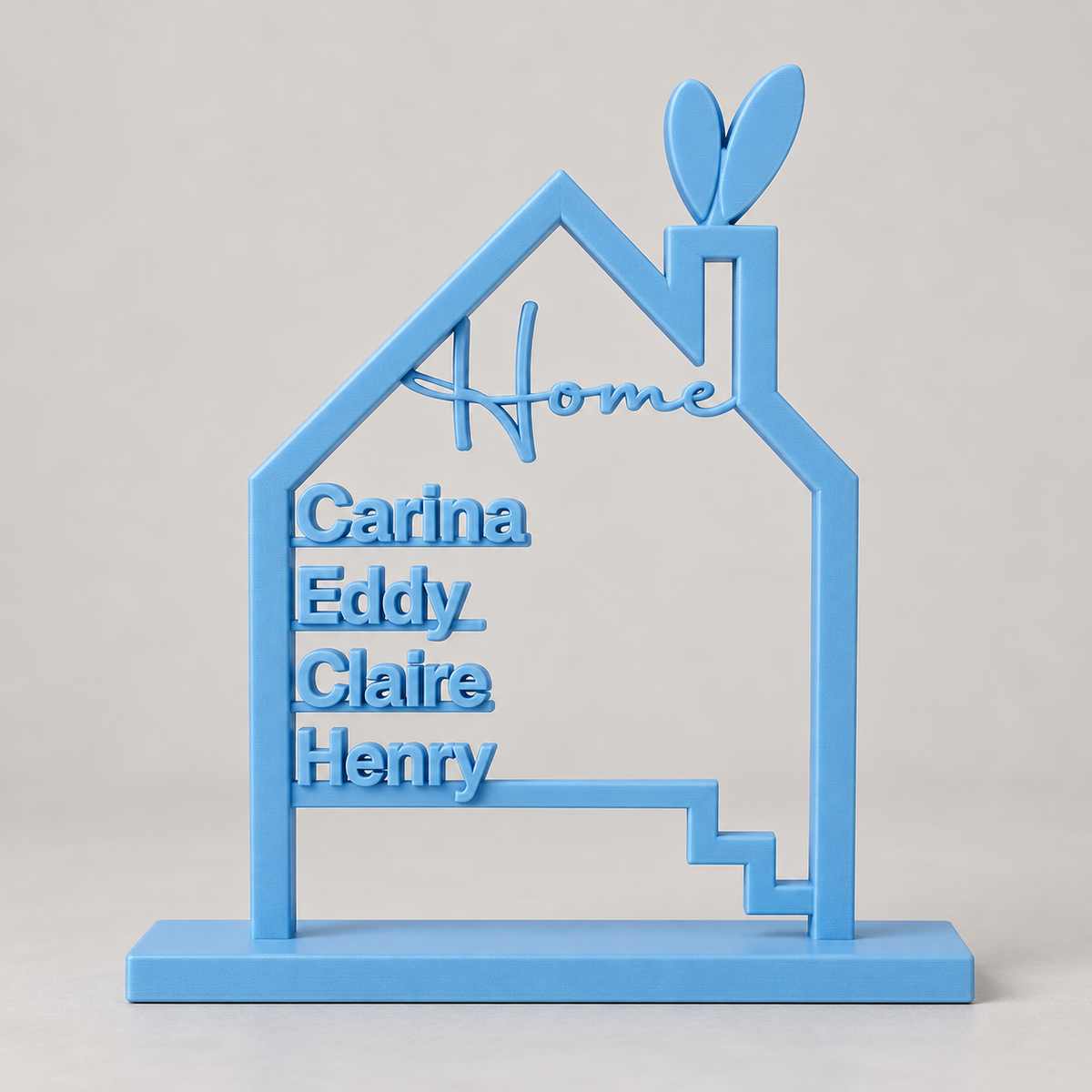 Casetta Home personalizzata con i nomi della famiglia