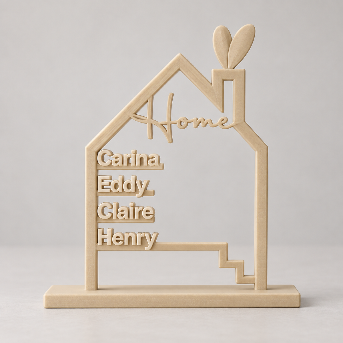 Casetta Home personalizzata con i nomi della famiglia