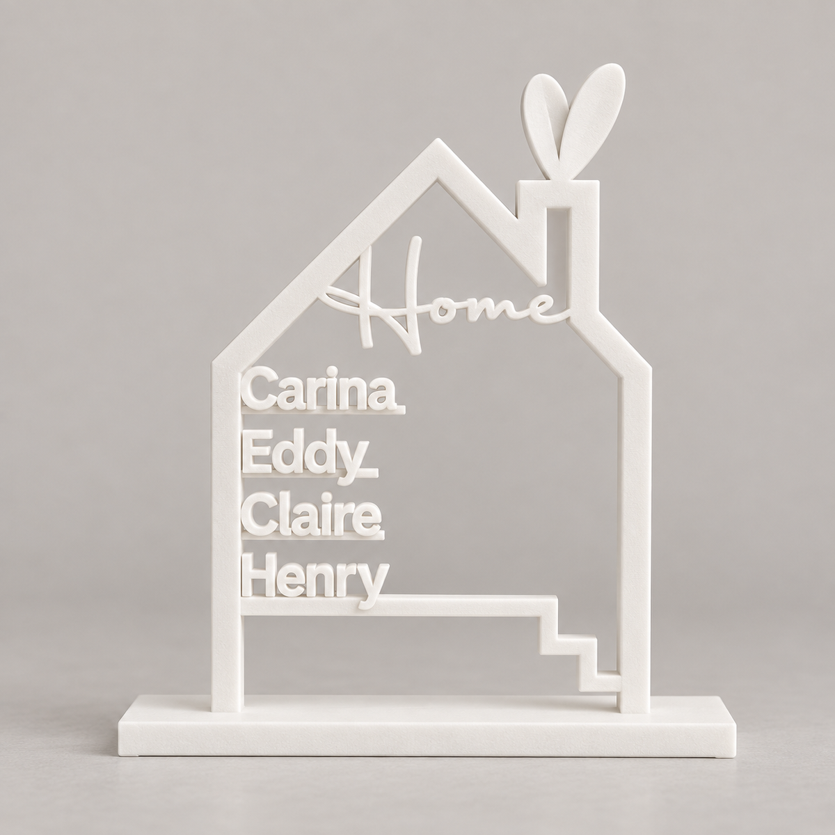 Casetta Home personalizzata con i nomi della famiglia