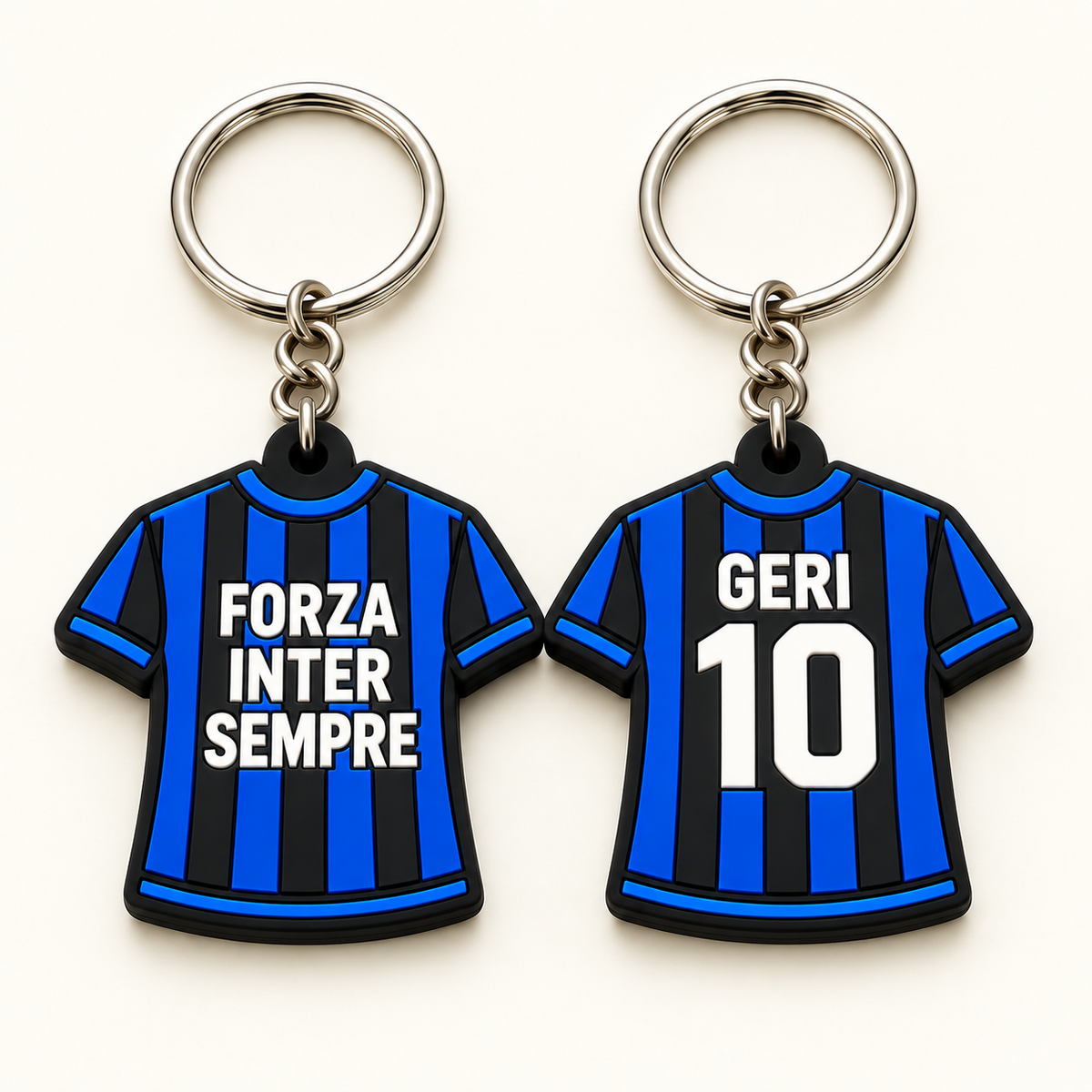 Portachiavi a maglietta personalizzato – Inter, Milan, Juventus e Roma