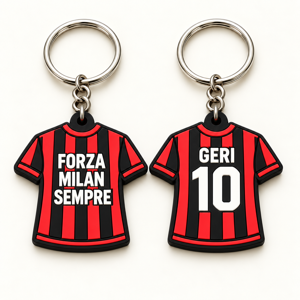 Portachiavi a maglietta personalizzato – Inter, Milan, Juventus e Roma