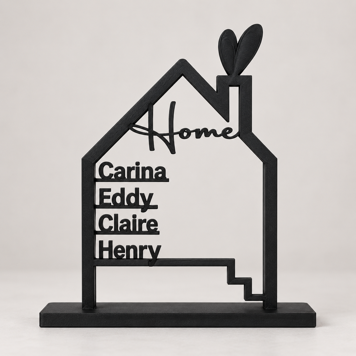 Casetta Home personalizzata con i nomi della famiglia