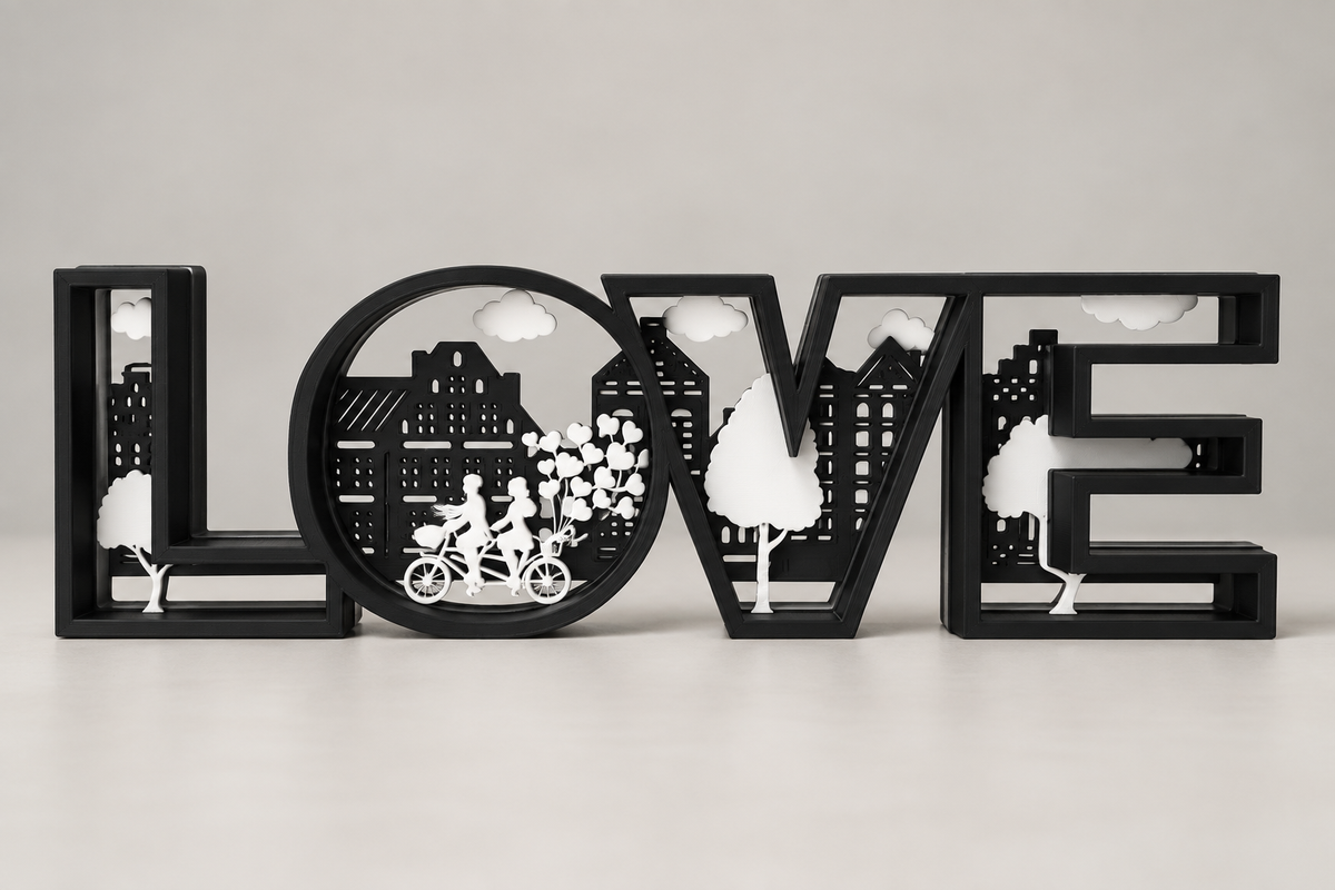 Scritta LOVE decorativa 3D