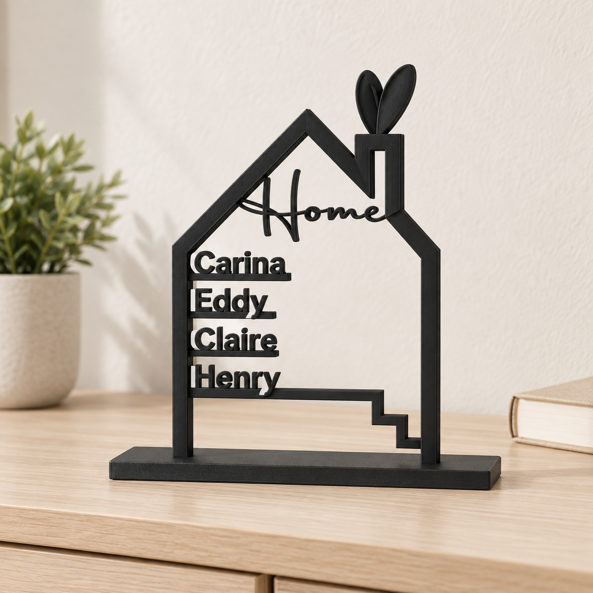Casetta Home personalizzata con i nomi della famiglia