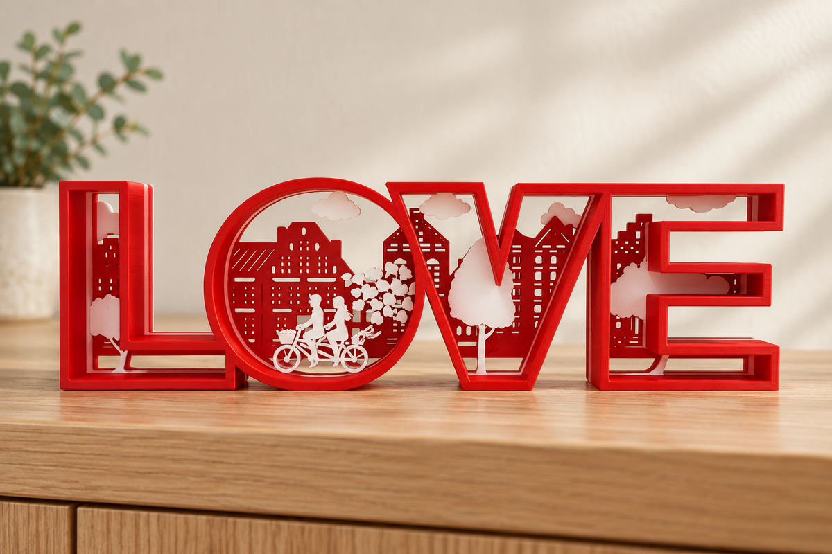 Scritta LOVE decorativa 3D