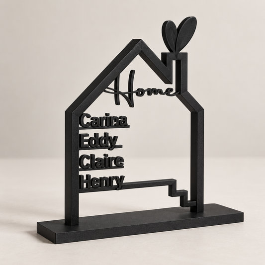 Casetta Home personalizzata con i nomi della famiglia