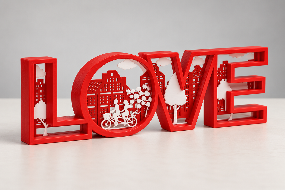 Scritta LOVE decorativa 3D