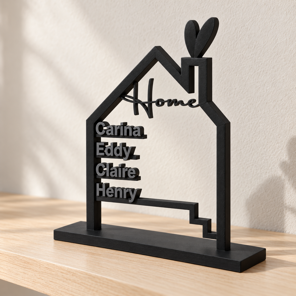 Casetta Home personalizzata con i nomi della famiglia