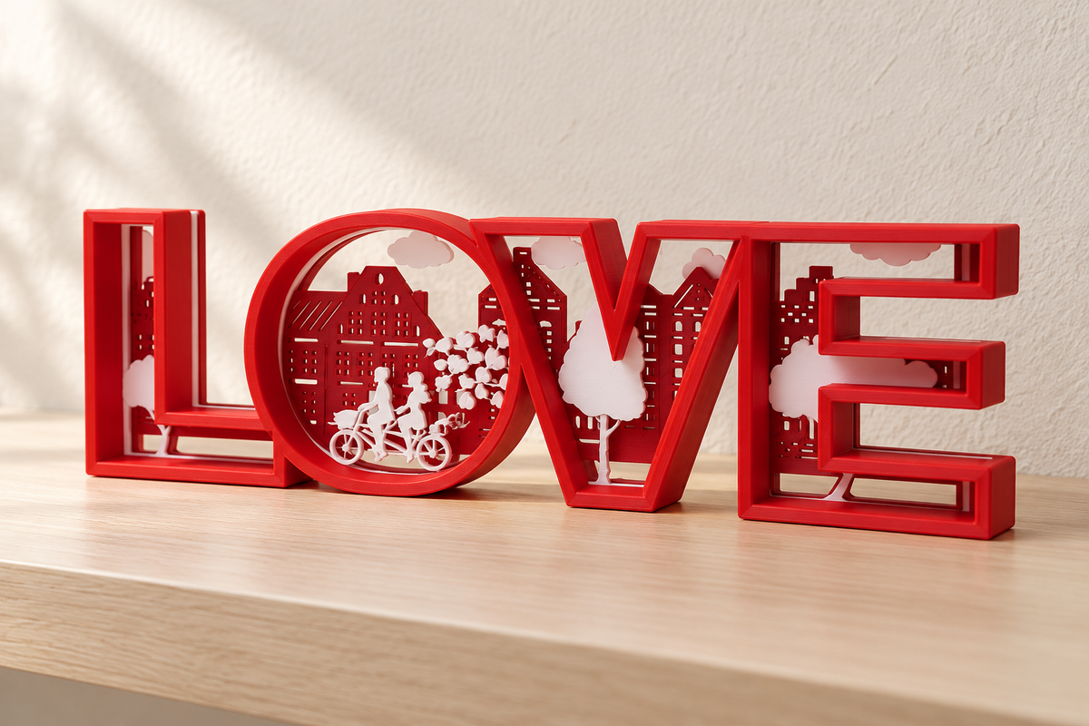 Scritta LOVE decorativa 3D