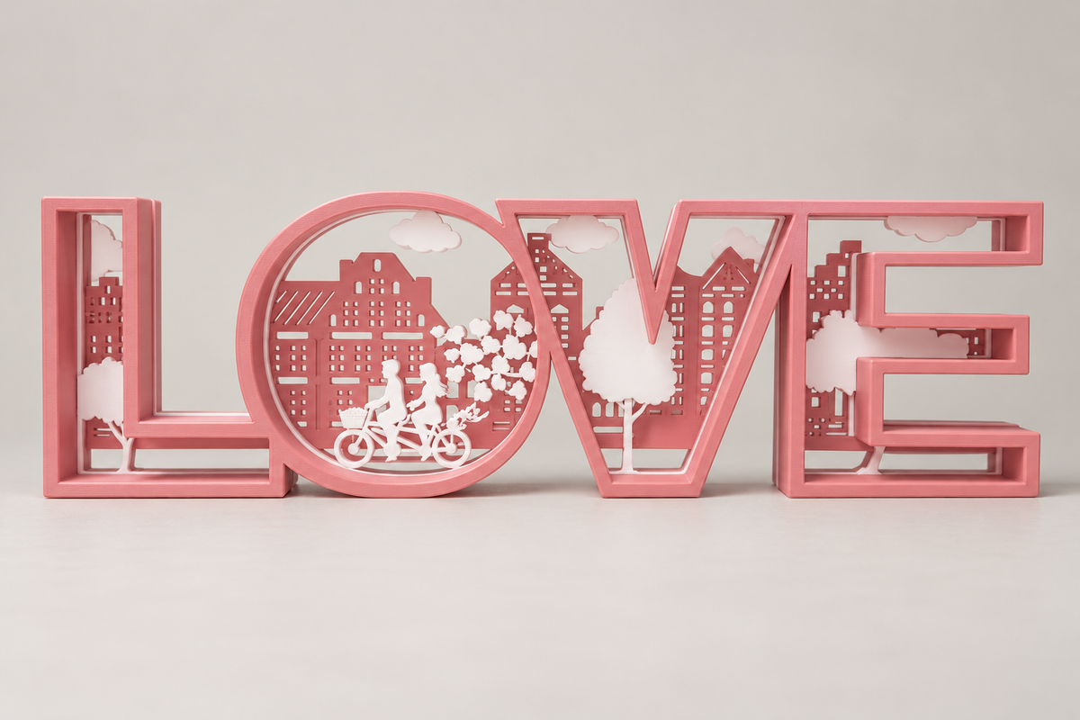 Scritta LOVE decorativa 3D
