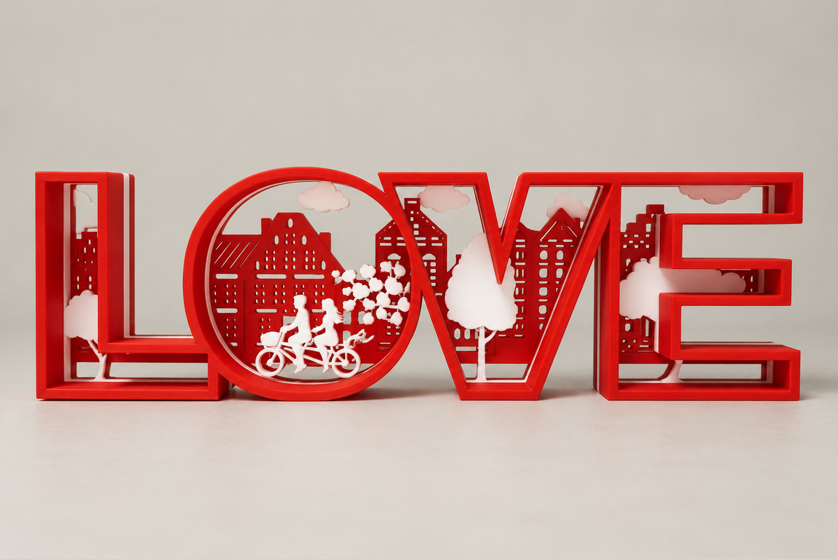Scritta LOVE decorativa 3D